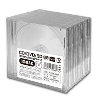 CD/DVD/BD 1枚収納 10mmジュエルケース 10枚