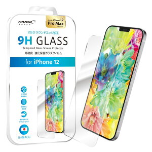 HIDISC 2.5D�����ی�K���X�t�B���� for iPhone12 Pro MAX 6.7inch