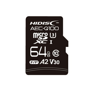 HIDISC AEC-Q100Ή HIDISC ԍڗpr [J[h V30 U3XybN microSDXCJ[h 64GB HDAMMSD064GTL