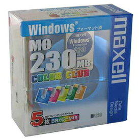 【生産終了品・在庫限り】マクセル 3.5型 MOディスク 230MB 5枚 Windowsフォーマット済み MA-M230CC WIN 5P
