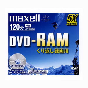 �y50���܂Ƃߔ����z�y�A�E�g���b�g�z Maxell DVD-RAM ����Ԃ��^��p �n��f�W�^�������Ή� 4.7GB 5�{���Ή� �L�Y�E�z�R���ɋ����n�[�h�R�[�g�̗p 1��×50