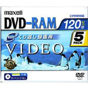 �y�A�E�g���b�g�z maxell �^��p DVD-RAM ���f�B�A 1�{�� 5�� �J�[�g���b�W���� CPRM�Ή�**
