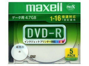 y񂹏izmaxell DVD-R fBA f[^p 4.7GB 1-16{Ή 5 5mmslimP[X Chv^u CNWFbgv^[Ή DR47WPD.S1P5S A