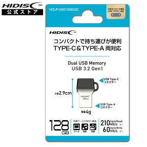 HIDISC Type-C  Type-A Ή 128G USBtbV HDUF146C128G3C