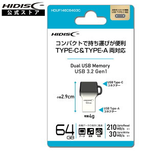 HIDISC Type-C  Type-A Ή 64G USBtbV HDUF146C64G3C