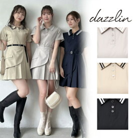 予約商品 【dazzlin】 ダズリン ポロライクプリーツミニワンピース 022420302401 5月入荷予定