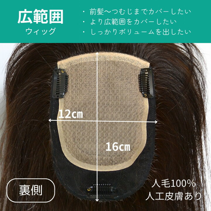 楽天市場】【試着/返品OK】 医療用 人毛100％ 広範囲ウィッグ 【12  