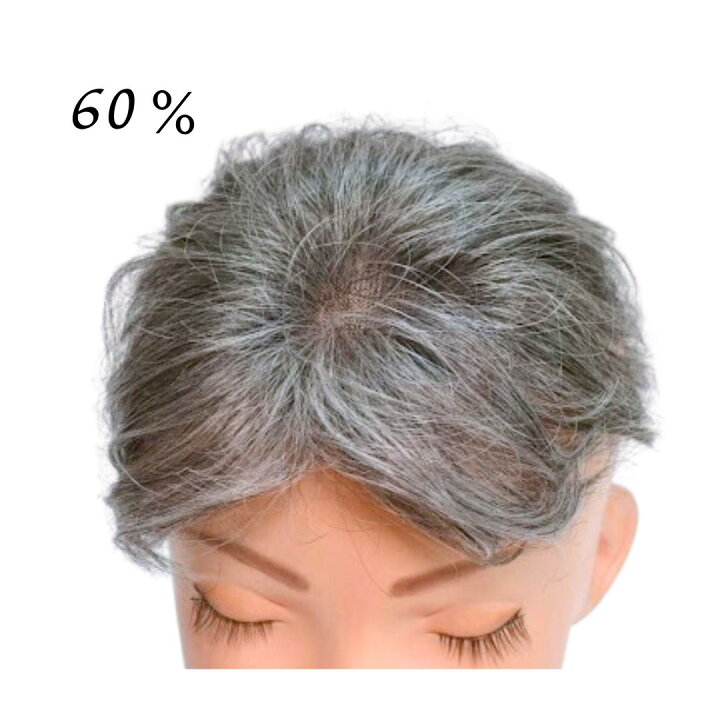 楽天市場】【試着/返品OK！送料無料】白髪ふんわりヘアピース【白髪 