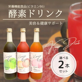 【送料無料 2本セット】野草源酵素入り 酵素美人 3つのフレーバー味 5倍希釈 キウイピンク グレープフルーツ ピーチ 栄養機能ドリンク ビタミンB6 ビタミンC ビタミン ミネラル 酢飲料 甘酸っぱい 酵素ドリンク 美味しい おすすめ 人気 酵素飲料 自然発酵ドリンク