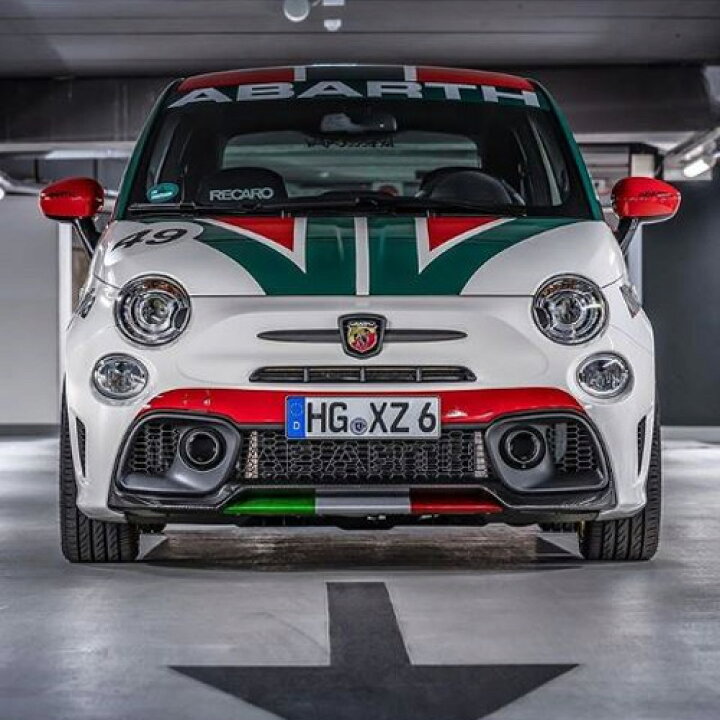 楽天市場】KOSHI ABARTH 595(シリーズ4) カーボンフロントリップカバー 
