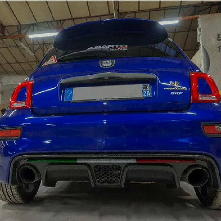 楽天市場】KOSHI ABARTH 595(シリーズ4) カーボンリアリップカバー 