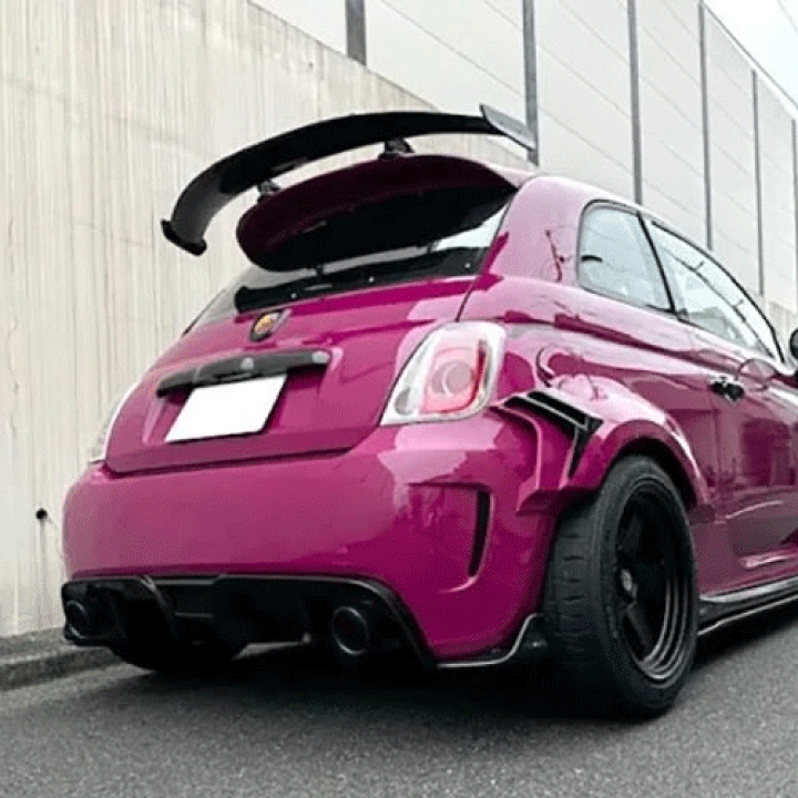 アバルトウイング カーボン柄 ABARTH 500/595 カーボンリアゲートウイング(シリーズ3/4