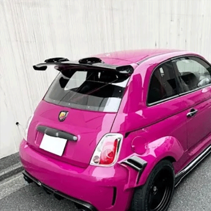 楽天市場】THREEHUNDRED カーボンリアウイング TYPE-2 ABARTH 595 695