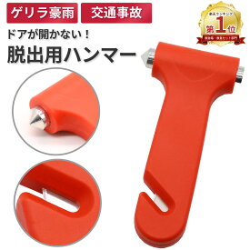 【ランキング1位】脱出ハンマー 水害 緊急脱出用 楽天1位 3冠 レスキューハンマー 【送料無料】 車内からの緊急脱出用ハンマー ガラスハンマー　ベルトカッター エマージェンシーハンマー　防災用品　防災グッズ ゲリラ豪雨 備え