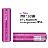 efest イーフェスト vape バッテリー IMR 18650 3000mAh 最大放電電流 35A メール便無料 vape 電子タバコ…