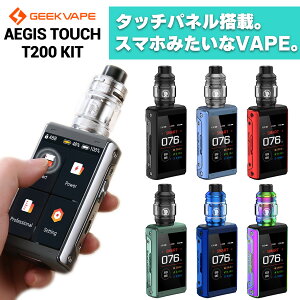 Geekvape Aegis Touch T200 KIT M[NxCv C[WX^b` Lbg dq^oR vape tRꂵȂ eNjJMOD 18650 fA NA Z Subohm Tank TuI[ ^N  dq^oR ^[ jR`
