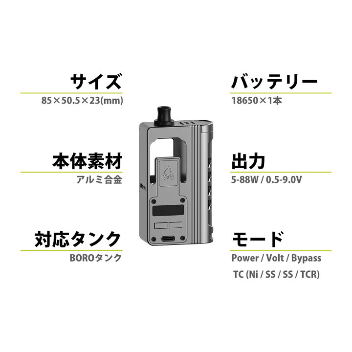 楽天市場】THC Blaze AIO Boro Mod ブレイズ ボロ エーアイオー Mike 