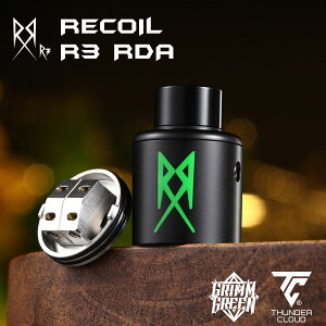 電子タバコ vape RDA Thunder Cloud Recoil R3 RDA サンダークラウド リコイルR3 RDA アトマイザー RBA 直径24mm シングル デュアル ビルド リビルド 爆煙 アトマイザー リコイル