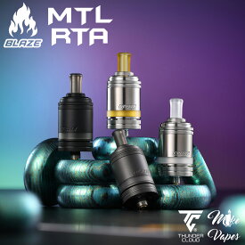 電子タバコ vape RTA Thunder Cloud Blaze MTL RTA サンダークラウド ブレイズ アトマイザー RBA RTA 直径22mm シングル ビルド リビルド 味重視 ブレイズRTA Mikevapes THC 510規格 アトマイザー