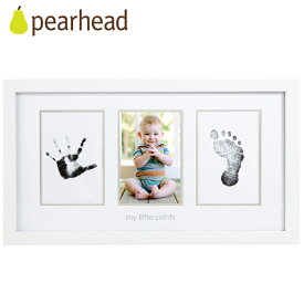 ベビープリント フォトフレーム ホワイト ペアヘッド 手形 足形 フォトフレーム 写真立て ベビー 出産祝い ハーフバースデー 誕生日プレゼント 1歳 男の子 女の子 pearhead