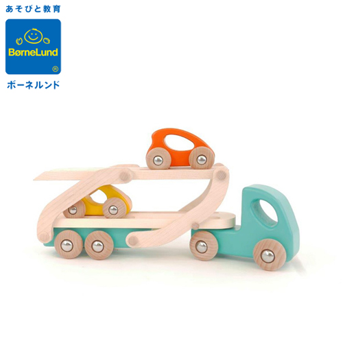 正規品 ボーネルンド [車をはこぶトラック（ライトブルー）] [あす楽対応] バヨ Bajo 木のおもちゃ 車のおもちゃ 誕生日プレゼント 1歳 |  Ｆ．Ｌ．Ｃｌｏｖｅｒ