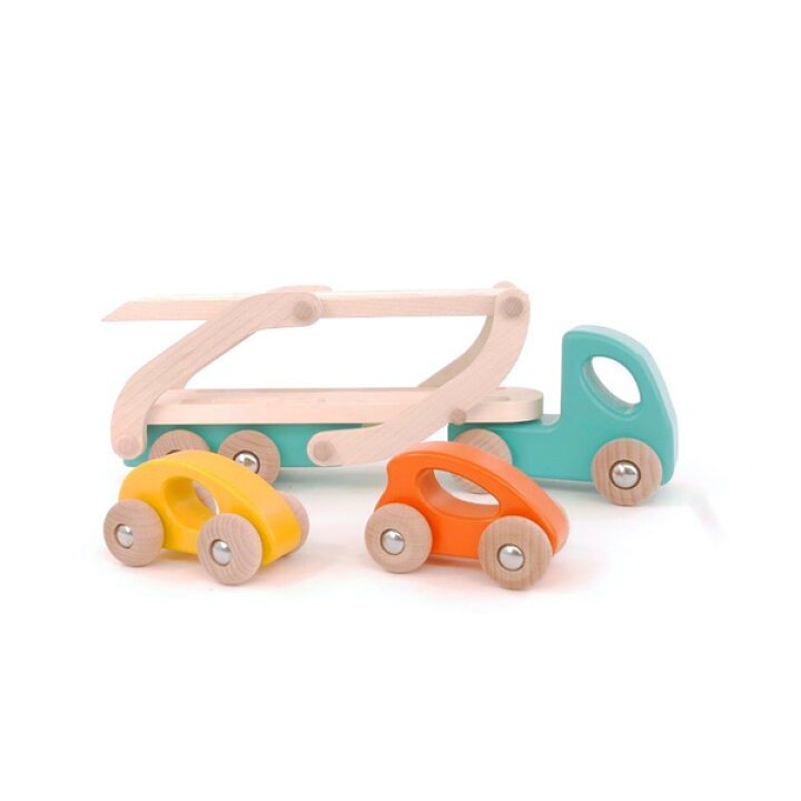 楽天市場】ボーネルンド 車をはこぶトラック ライトブルー バヨ 車の  