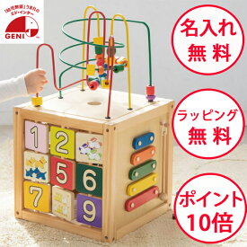 エドインター 森のあそび箱 出産祝い 知育玩具 1歳 木のおもちゃ 木琴 ビーズコースター 木製玩具 誕生日プレゼント おもちゃ ハーフバースデー ルーピング プレゼント 型はめ 数字あそび 楽器のおもちゃ 男の子 女の子 GENI ビーズ パズル アクティビティボックス 806487