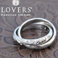 ※訳ありアイテム ハワイアンジュエリー LOVERS ラヴァーズ ダブルリング 指輪 シルバー素材