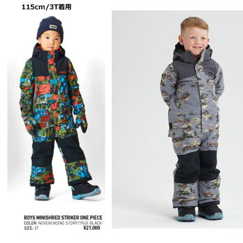 18-19BURTONバートンキッズウエアKIDS子供用スノーウエアー【Boys'MinishredStrikerOnePiece】【2-7才】幼児向け日本正規品