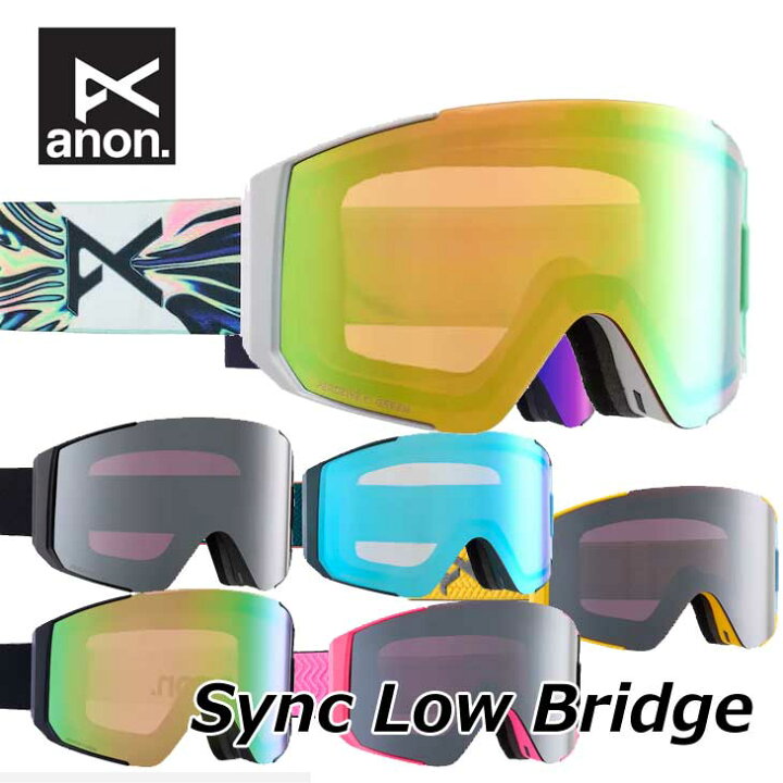 楽天市場】24-25 ANON アノン スノーボード ゴーグル Sync Low Bridge 