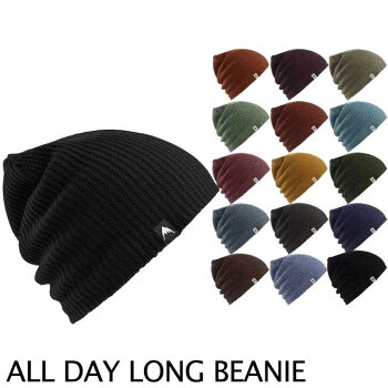 17-18BURTONバートンMENSメンズ【ALLDAYLONGBEANIE】スノーボードビーニー帽子「メール便可」日本正規品【予約販売品】【11月入荷予定】