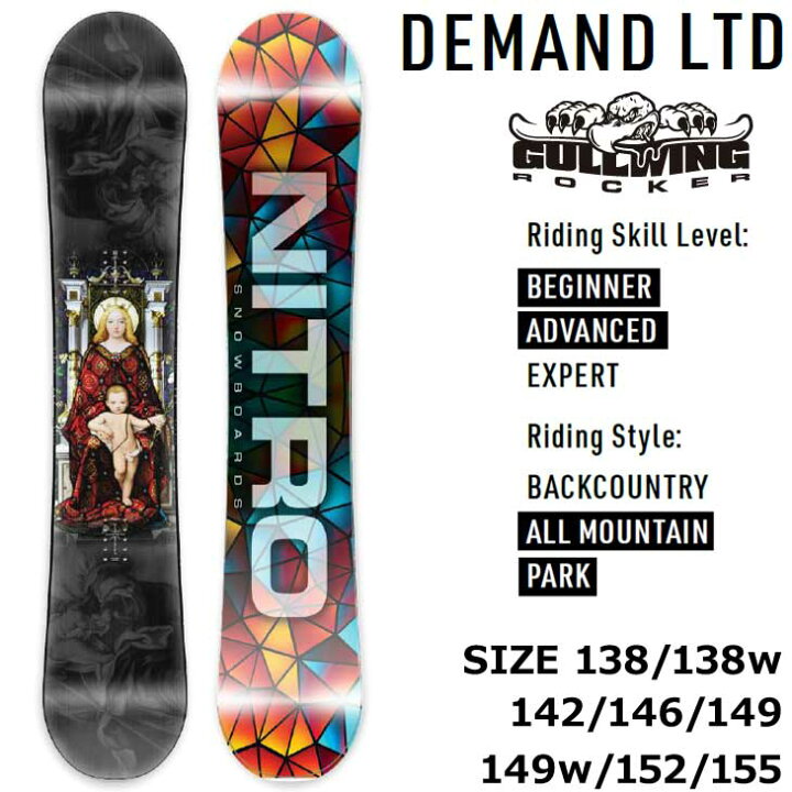 楽天市場】23-24 NITRO ナイトロ スノーボード DEMAND LTD 