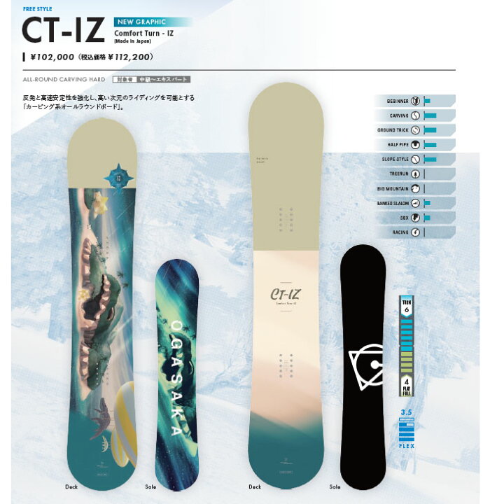 楽天市場】24-25 OGASAKA オガサカ スノーボード Comfort Turn-IZ 「CT 