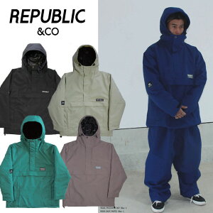 23-24 REPUBLIC��CO ���p�u���b�N SNOW �E�G�A�[ �X�m�[�{�[�hTRAIL PULLOVER JACKET �W���P�b�g ship1�y�ԕi���OUTLET�z