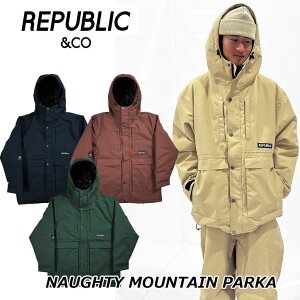 24-25 REPUBLICCO pubN SNOW WEAR EGA[ Xm[{[h NAUGHTY MOUNTAIN PARKA m[eB[}Ee ship1yԕiOUTLETz