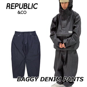 24-25 REPUBLICCO pubN SNOW WEAR EGA[ Xm[{[h pc BAGGY DENIM PANTS oM[fj ship1