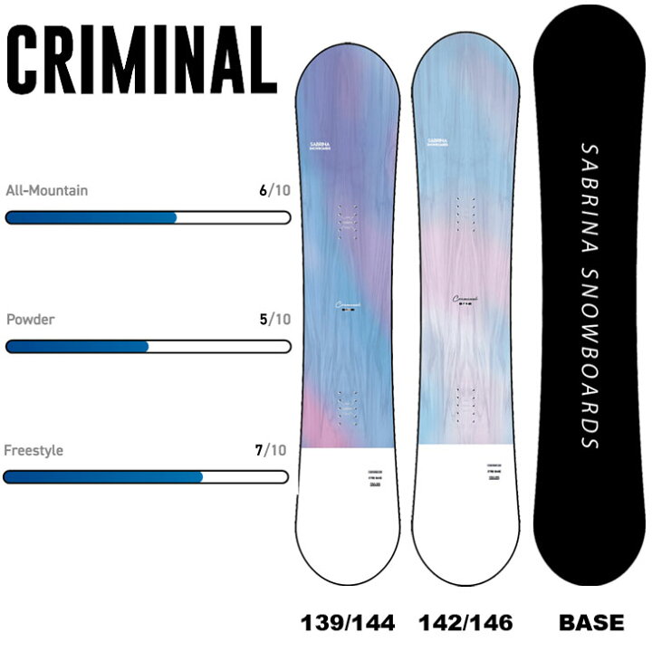楽天市場】25-26 サブリナ SABRINA SNOWBOARD スノーボード CRIMINAL 