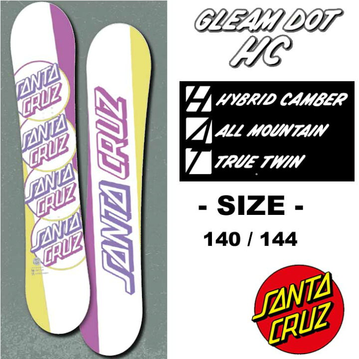 楽天市場】22-23 SANTA CRUZ サンタ クルーズ スノーボード GLEAM DOT 