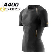 【訳アリ最終処分品】スキンズ SKINS A400 メンズ ショートスリーブ トップ （BKBK/BKGL）【正規品】 コ…