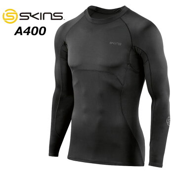 スキンズSKINSA400ULTIMATEメンズロングスリーブトップ゚(19SS)DU01059001コンプレッションship1