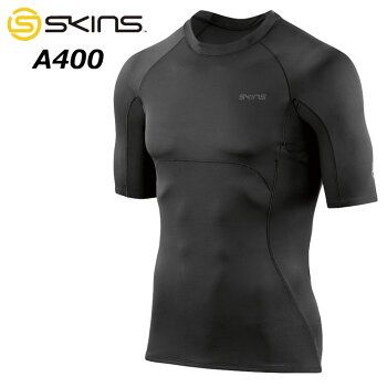 スキンズSKINSA400ULTIMATEメンズショートスリーブトップ゚(19SS)DU01049001コンプレッションship1