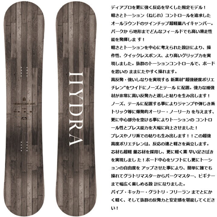 楽天市場】25-26 トルクレックス TORQREX TQX スノーボード !! HYDRA 