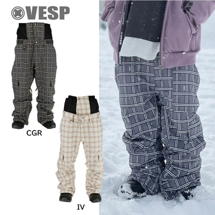 楽天市場】22-23 VESP SNOW WEAR ベスプ BB7 CHECK CARGO PANTS 