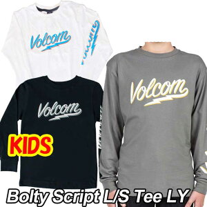 �{���R�� T�V���c ���� �L�b�Y VOLCOM Bolty Script L/S Tee LY 2-7�ˌ��� Kids Tshirt �y�ԕi���OUTLET�z