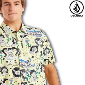 �{���R�� VOLCOM �V���c �����Y 2022�t�� Surf Vitals Ozzy Woven S/S Shirt A0422201 �y�ԕi���OUTLET�z