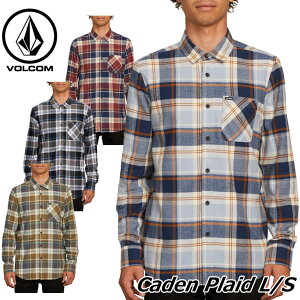 volcom �{���R�� �V���c Caden Plaid L/S �����Y ���� A0541802 �y�ԕi���OUTLET�z