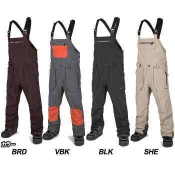 18-19VOLCOMボルコムメンズウェアスノーボードパンツ【RainGtxBibOverall】G1351902予約販売品