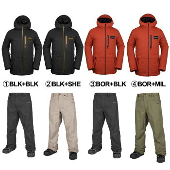 18-19VOLCOMボルコムメンズウェア上下セットスノーボード【AnalyzerInsJacket+CarbonPant】G0451907G1351915予約販売品