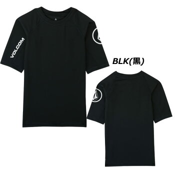 volcomボルコムキッズラッシュガードLidoSolidS/SYouth8-14歳半袖P0111800