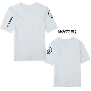 volcomボルコムキッズラッシュガードLidoSolidS/SYouth8-14歳半袖P0111800